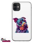 Coque iPhone chien coloré