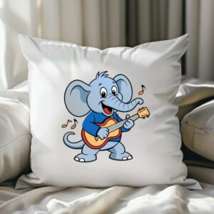 éléphant avec une guitare