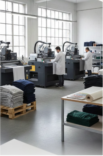 Impression textile personnalisée sur vêtements professionnels