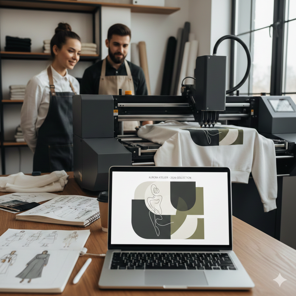 impression textile pour marque de vêtements