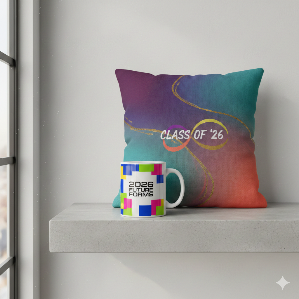 tasse personnalisée et coussin personnalisé design moderne