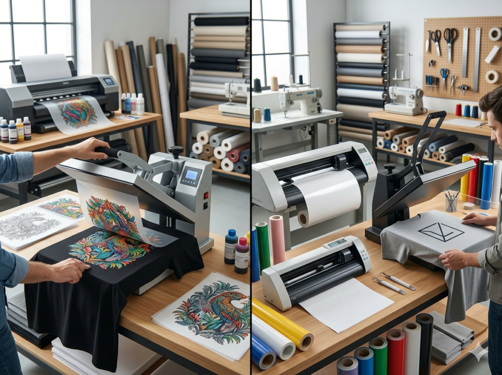 DTF vs flocage impression textile atelier personnalisation vêtements